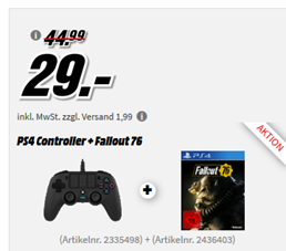 Bild zu NACON PS4 Controller inklusive Fallout76 für 29€ zzgl. 1,99€ Versand (Vergleich: 57,85€)