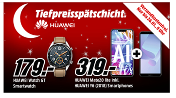 Bild zu MediaMarkt “Tiefpreisspätschicht” an mit verschiedenen Angeboten von Huawei