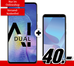 Bild zu Huawei Mate20 & Y6 2018 für 40€ mit 2GB Datenflat und Allnet Flat im Vodafone-Netz für 26,99€ im Monat