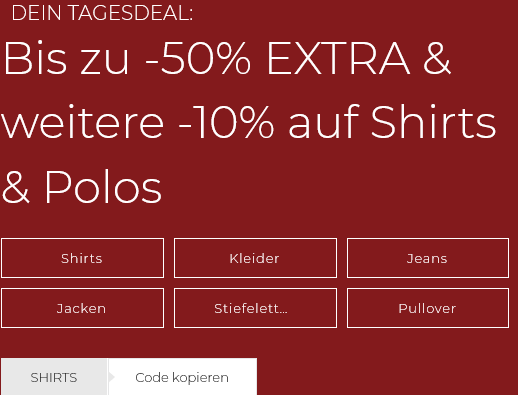 Bild zu AboutYou Tagesdeal: bis zu 50% Extra-Rabatt + 10% on Top dank Gutscheincode