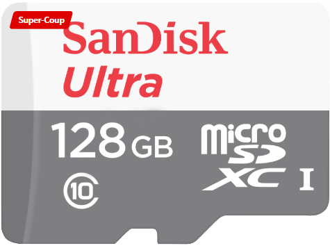 Bild zu SANDISK Ultra microSDXC Speicherkarte 128 GB ab 15€ (Vergleich: 25,99€)