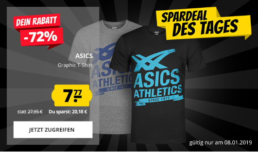 Bild zu SportSpar: ASICS Athletics Graphic Tee Herren T-Shirt für 11,72€ inkl. Versand (Vergleich: