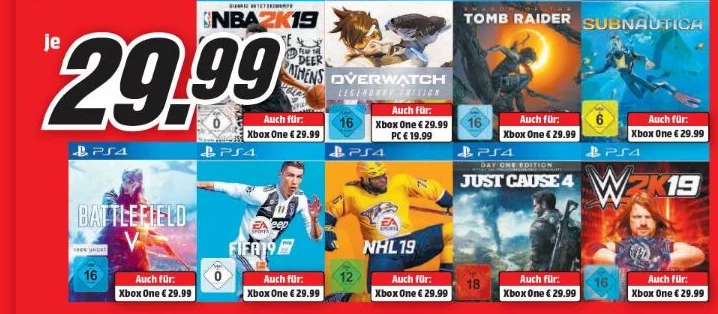 Bild zu MediaMarkt: Spiele für Playstation 4, Xbox One & PC, z.B. Red Dead Redemption 2 für 39,99€ (Vergleich: 43,99€)