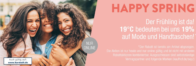 Bild zu Galeria Kaufhof: 19% Rabatt auf Mode und Handtaschen