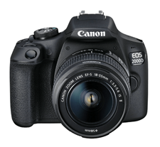 Bild zu CANON EOS 2000D Kit Spiegelreflexkamera (24.1 Megapixel, Full HD, 18-55 mm Objektiv (EF-S, IS II), WLAN) für 269€ (Vergleich: 320,98€)