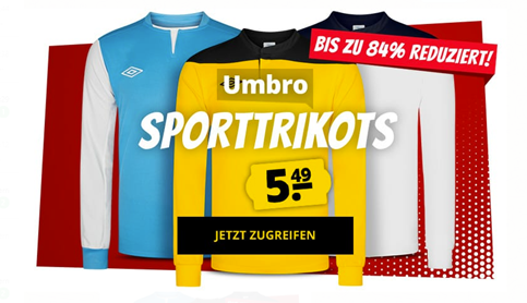 Bild zu SportSpar: Umbro Trikots für je 5,49€ zzgl. 3,95€ Versand