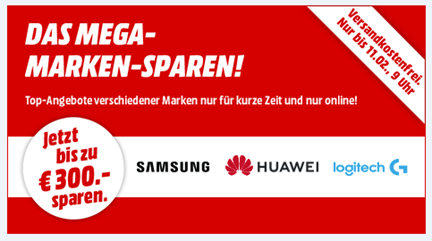 Bild zu MediaMarkt “Mega Marken Sparen” mit Angeboten von Samsung, Huawei und Logitech