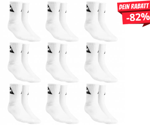 Bild zu SportSpar: Le Coq Sportif 9er Pack Crew Socks Sport Socken für 13,94€ inkl. Versand (Vergleich: 29€)