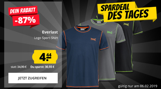 Bild zu Everlast Small Logo T-Shirt (3 Farben) für 8,39€ inkl. Versand (Vergleich: 16,98€)