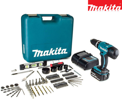 Bild zu Makita DHP453SFTK Schlagbohrschrauber + Akku + 101-tlg. Zubehörsatz für 158,90€ inkl. Versand (Vergleich: 193€)