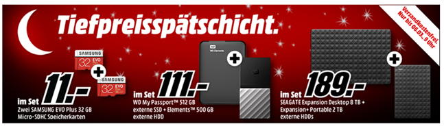 Bild zu MediaMarkt Tiefpreisspätschicht mit Speicherangeboten