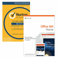Bild zu Microsoft Office 365 Home 6 Nutzer 1 Jahr + NORTON Security Deluxe 5 Geräte für 73€ (Vergleich: 90,41€)