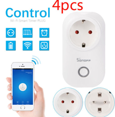 Bild zu 4 x Sonoff S20 WIFI Smart Steckdose (kompatibel mit Amazon Echo, Google) für 37,99€