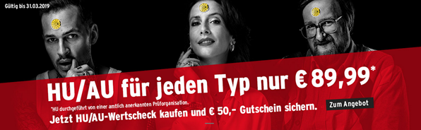 Bild zu HU/AU für jeden Typ bei A.T.U für 89,99€ + 50€ Gutschein dazu erhalten