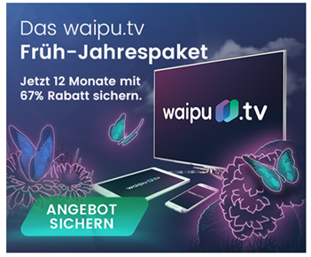 Bild zu [nur noch heute] 12 Monate Waipu TV Perfect für 3,30€/Monat anstatt 9,90€ (monatlich kündbar) – also 12 Monate schauen, rechnerisch nur 4 bezahlen