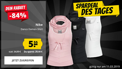 Bild zu Nike Fit Dance “Tanz Shirt” für 9,50€ (5,55€ zzgl. 3,95€ Versand)