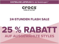 Bild zu Crocs: 25% Rabatt auf alles + kostenlose Lieferung