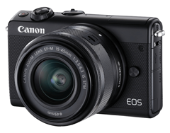Bild zu Canon EOS M100 Systemkamera (24,2 MP, WLAN, NFC, Bluetooth) Kit EF-M 15-45mm für 249€ (Vergleich: 355,99€)