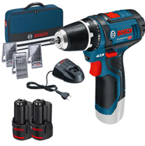 Bild zu Bosch GSR 12V-15 Akku-Bohrschrauber inkl. 2x 3,0 Ah Akku + Zubehör + Softbag + Ladegerät für 98,10€