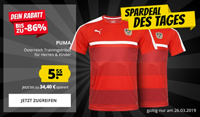 Bild zu Österreich PUMA Herren Trainings Trikot (128 bis XL) für 5,55€ zzgl. 3,95€ Versand