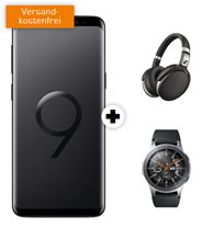 Bild zu Samsung Galaxy S9 + Sennheiser HD 4.50 + Galaxy Watch (einmalig 49€) inkl. Vodafone Real Allnet (8GB Datenvolumen, Allnet-Flat, SMS-Flat) für 29,99€/Monat