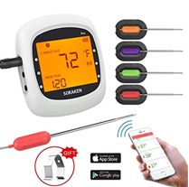 Bild zu digitales Grillthermometer mit 4 Sonden (inkl. App Steuerung) für 20,99€