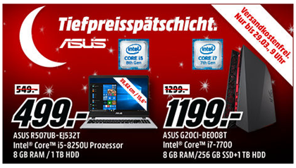 Bild zu MediaMarkt Tiefpreisspätschicht mit Asus