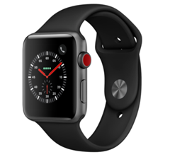 Bild zu Apple Watch Series 3 LTE 42mm Aluminiumgehäuse Space Grau für 299,90€ (Vergleich: 365,41€)