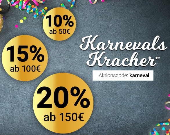 Bild zu Karstadt KarnevalsKracher: Bis zu 20% Rabatt – abhängig vom Bestellwert