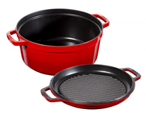 Bild zu STAUB 2-in-1 Set Cocotte und Grillpfanne für 149,95€ (Vergleich: 229,96€)