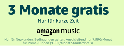 Bild zu 3 Monate Amazon Unlimited Music gratis testen