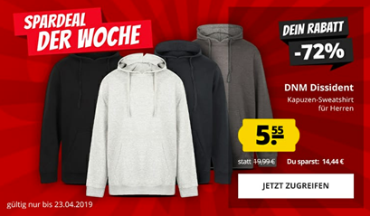 Bild zu DNM Dissident Herren Kapuzen-Sweatshirts für 5,55€ + 3,95€ Versand