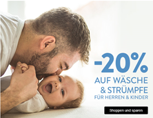 Bild zu Galeria Kaufhof Dienstagsangebot: 20% Rabatt auf Wäsche & Strümpfe für Herren & Kinder