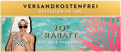 Bild zu Hunkemöller: 20% Rabatt auf Bademoden + kostenlose Lieferung ab 20€ MBW