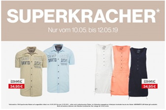 Bild zu Camp David & Soccx: Superkracher mit 50% Rabatt