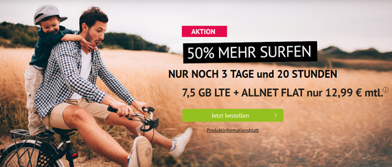 Bild zu Handyvertrag.de: 7,5GB LTE Datenflat + Allnet Flat im o2 Netz für 12,99€/Monat – monatlich kündbar