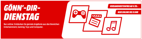 Bild zu MediaMarkt “Gönn dir Dienstag” mit Gaming, Film & Musik, Toys und Computer Zubehör