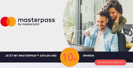 Bild zu [Top] Rakuten: 10€ Rabatt auf Alles bei Bezahlung mit MasterPass (ab 50€ MBW)