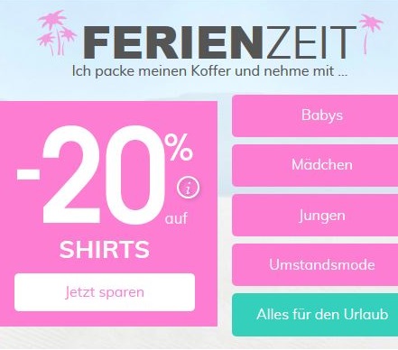 Bild zu Vertbaudet: 20% Rabatt auf alle Shirts im Shop + 10% Extra Rabatt