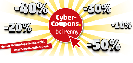 Bild zu 2 Jahre Penny Onlineshop: 40.000 Coupons mit bis zu 50% Extra-Rabatt im Onlineshop