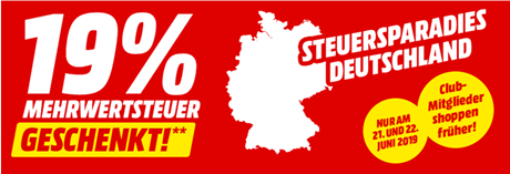 Bild zu [endet heute] MediaMarkt Mehrwertsteuer geschenkt und somit 15,97% Rabatt auf vorrätige Artikel