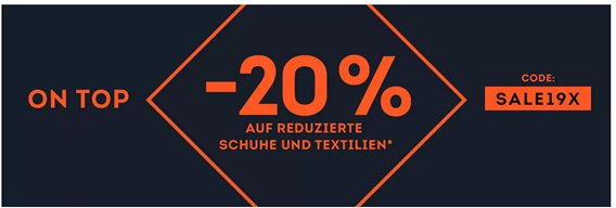 Bild zu [wieder da] SportScheck: 20% Extra Rabatt auf Schuhe & Kleidung