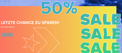 Bild zu Converse: Sale mit bis zu 50% Rabatt + 20% Extra dank Gutschein + keine Versandkosten ab 35€