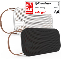 Bild zu NINETEC Desire Bluetooth NFC Lautsprecher mit Leder Trageriemen für 19,99€