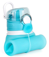 Bild zu Valourgo Faltbare Wasserflasche mit Leck Sicherheitsventil (BPA freies Silikon, 600ml) für 9,97€