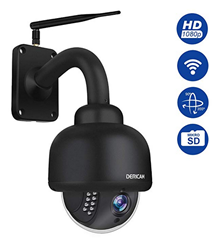 Bild zu Dericam 1080P WiFi-Sicherheits-IP-Kamera (4fach optisches Zoom, Nachtsicht, Autofokus mit vorinstallierter 32G Micro SD-Karte) für je 119,90€