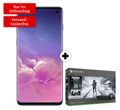 Bild zu Samsung Galaxy S10 + Xbox One X 1TB – Metro Exodus Bundle (einmalig 1€) im Telekom green LTE Tarif (8GB Datenvolumen, Allnet-Flat, SMS Flat) für 36,99€/Monat