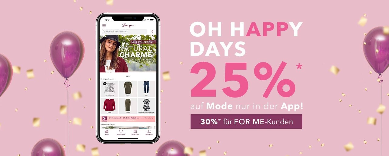 Bild zu Sheego: 25% Rabatt auf Mode (Nur in der App)