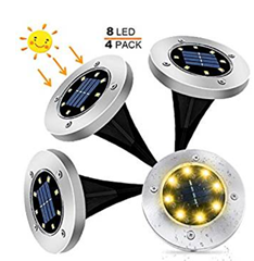 Bild zu 4er Set Solarlampen für Außen (Erdspieße) für 11,99€