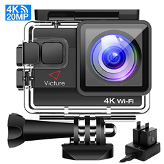 Bild zu Victure AC800 4K Action Cam (WiFi, 20MP, 40M Wasserdicht, 170 ° Ultra-Weitwinkel) für 45,99€